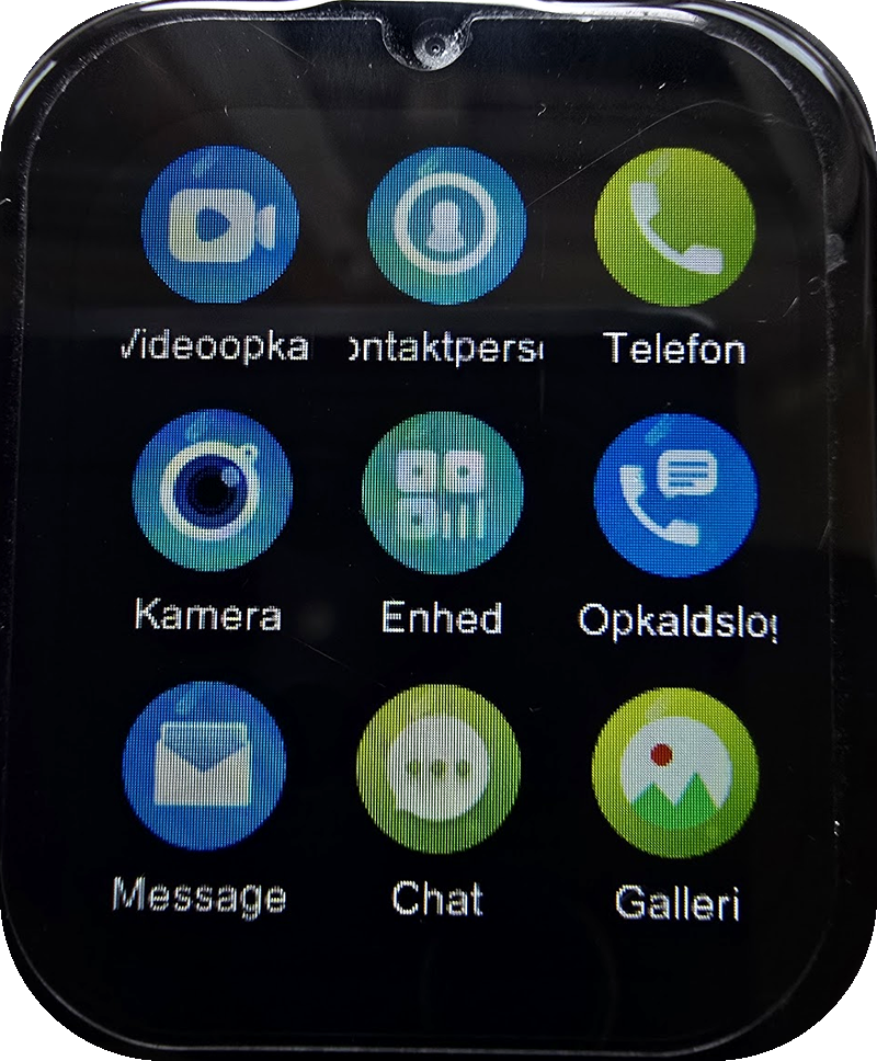 KidsBuddy-urets menu med appen "Enhed"
