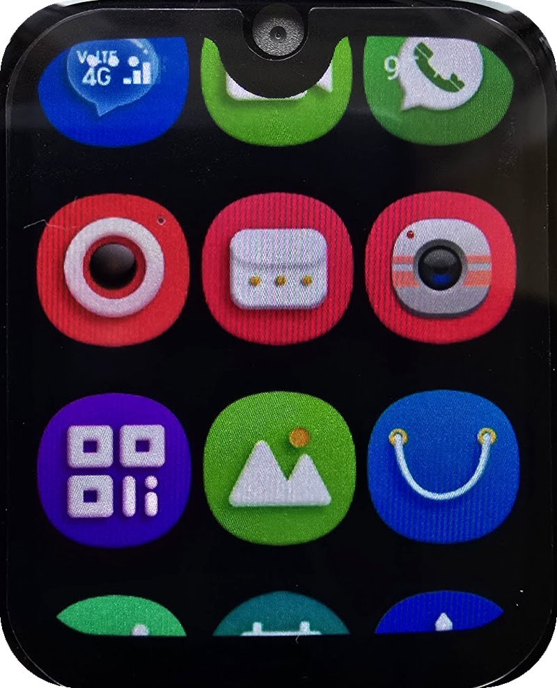 KidsBuddy Pro-urets menu med appen "Enhed" (lilla ikon)